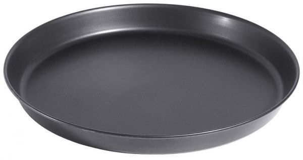 Pizzablech, gebördelter Rand, Schwarzblech, H: 3,5 cm, D: 44,5 cm