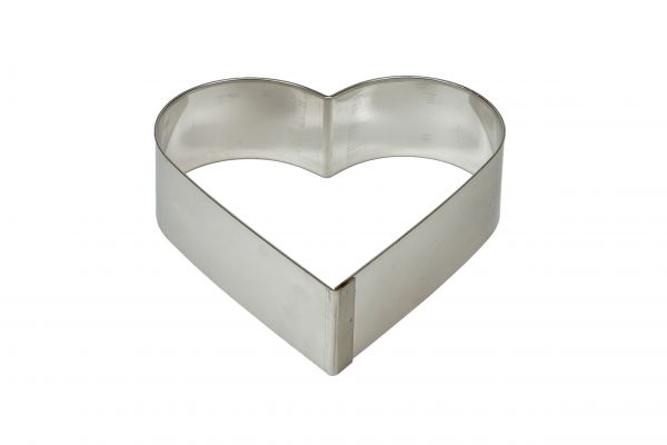 Tortenringe Herz, Aluminium, D: 220 mm, Höhe: 50 mm