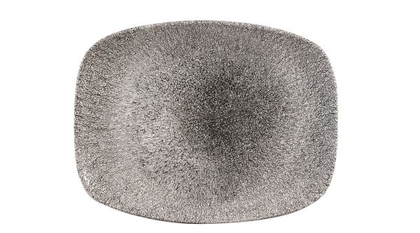 Churchill, Raku : Quartz Black - Chefs Platte rechteckig, 26,1 x 20,2 cm