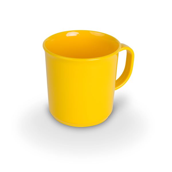 Henkelbecher PC, uni, gelb, D x H: 7 x 7,5 cm/ 0,2 ltr.