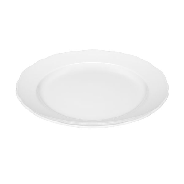 Bauscher, Marie Christine - Teller flach Fahne, weiss, uni, 28 cm