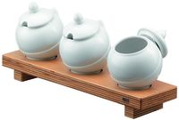 PURE NATURE Condiment Display Bowl Bar S, 3 x 0,5 ltr., Buche hell, L: 125 mm, B: 450 mm, H: 210 mm PURE NATURE Condiment Display Bowl Bar S, 3 x 0,5 ltr., Buche hell, L: 125 mm, B: 450 mm, H: 210 mm