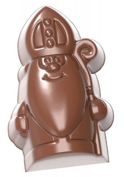 Schokoladen- Form Nikolaus, 275 x 135 mm, 3 x 7 Stück 40 x 25 x 18 mm