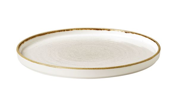 Churchill, Stonecast : Barley White - Teller flach m. erhöhten Rand, 21 x 2 cm