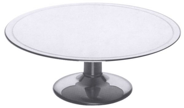 Kuchenplatte mit Fuß, EdSt., D: 29,5 cm, H: 11 cm