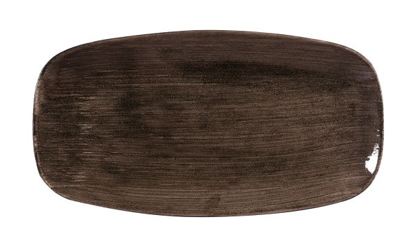 Churchill, Stonecast Patina : Iron Black - Chefs Platte rechteckig, 35,5 x 18,9 cm
