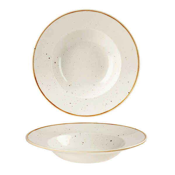 Churchill, Stonecast : Barley White - Teller tief Fahne, 23,9 cm/ 0,28 ltr.