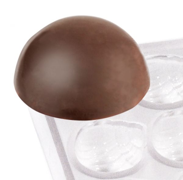 Pralinenform Halbkugel, 32 Formen, D: 27 mm, H: 14 mm