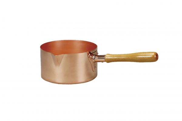 Kupfer-Zuckertopf, mit Holzgriff, 160 mm/ 1,8 ltr.