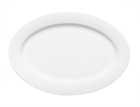 Bauscher, Dialog - Platte oval Fahne, weiss, uni, 26 cm Bauscher, Dialog - Platte oval Fahne, weiss, uni, 26 cm