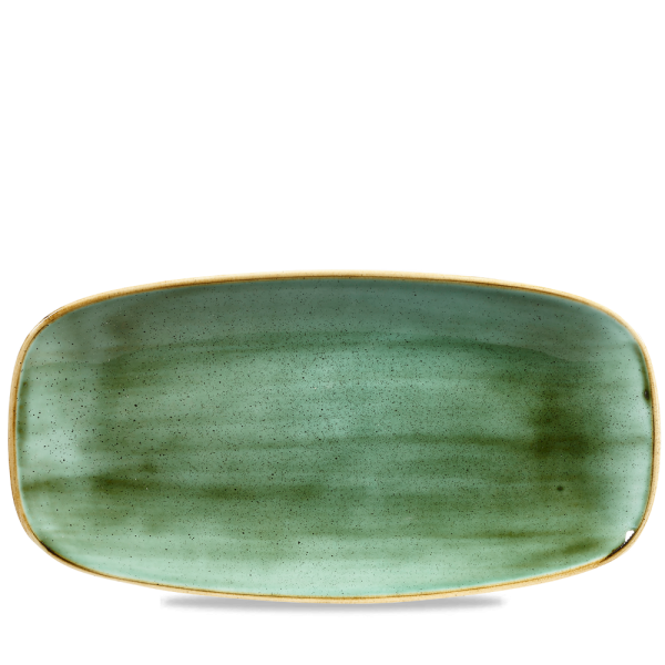 Churchill, Stonecast : Samphire Green - Chefs Platte rechteckig, 29,8 x 15,3 cm