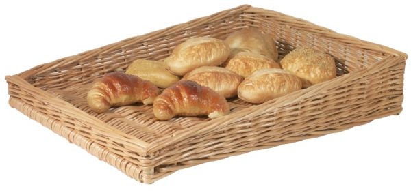 Brötchenschütte, aus dunkler Vollweide, 50 x 40 cm, H: 5/10 cm