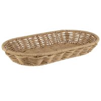 Korb oval COVE, Polypropylen, Edelstahldraht, 28 cm x 16 cm, H: 4 cm, Fb. beige Korb oval COVE, Polypropylen, Edelstahldraht, 28 cm x 16 cm, H: 4 cm, Fb. beige