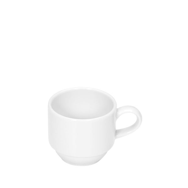 Bauscher, Relation Today - Obertasse stapelbar, uni, weiss, 0,09 ltr.