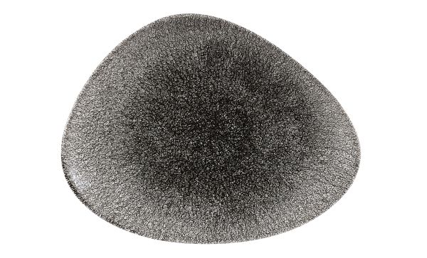 Churchill, Raku : Quartz Black - Chefs Platte dreieckig, 26 x 20 cm