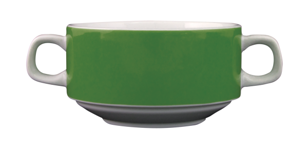 Eschenbach, Color - Suppen-Obere stapelbar, weiss/ dunkelgrün, 0,26 ltr.