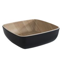 Schale FRIDA, 12,5 x 12,5 cm, H: 4,5 cm, Melamin, innen: Holzoptik Schale FRIDA, 12,5 x 12,5 cm, H: 4,5 cm, Melamin, innen: Holzoptik