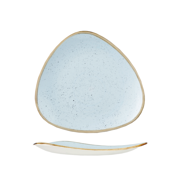 Churchill, Stonecast : Duck Egg Blue - Teller flach dreieckig, 20,3 cm