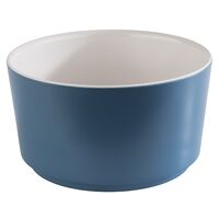Schale HAPPY BUFFET, D: 13 cm, H: 7 cm, 0,6 Liter, Melamin, innen weiß, außen blau Schale HAPPY BUFFET, D: 13 cm, H: 7 cm, 0,6 Liter, Melamin, innen weiß, außen blau