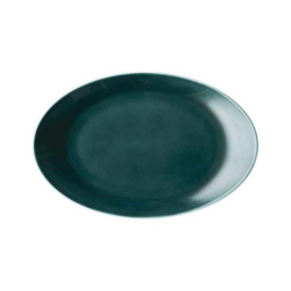 Schönwald, Hygge 8 : Dekor 63125 - Platte coup oval, dunkelblau, uni, 22,2 x 14 cm