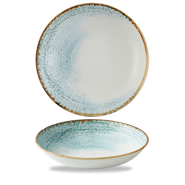 Churchill, Homespun Accents : Aquamarine - Teller tief Coup, 24,8 cm/ 1,11 ltr.
