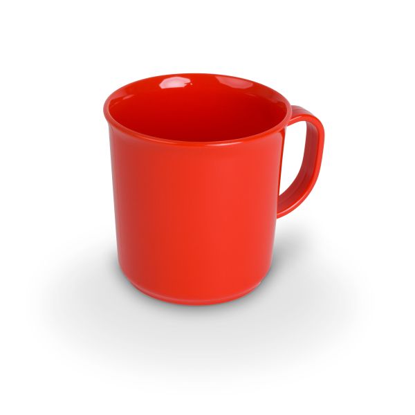 Henkelbecher PC, uni, rot, D x H: 7 x 7,5 cm/ 0,2 ltr.