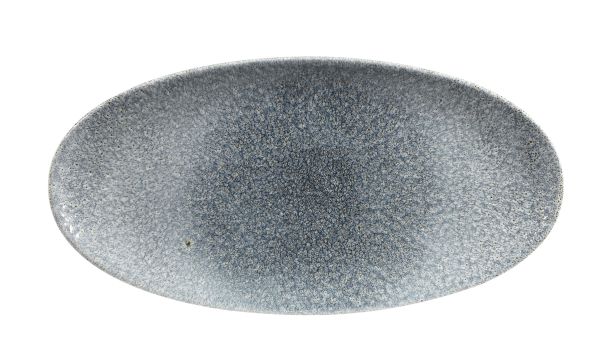 Churchill, Raku : Topaz Blue - Chefs Platte oval, 34,7 x 17,3 cm