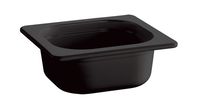 Behälter GN 1/6 ECO LINE, 17,6 x 16,2 cm, Tiefe: 6,5 cm, 0,8 ltr., Melamin, schwarz Behälter GN 1/6 ECO LINE, 17,6 x 16,2 cm, Tiefe: 6,5 cm, 0,8 ltr., Melamin, schwarz