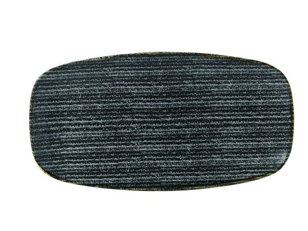 Churchill, Homespun : Charcoal Black - Chefs Platte rechteckig 35,5 x 18,9 cm