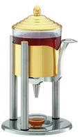 ELEGANCE Honigspender für 1 kg flüssigen Honig, Gold, klarer Behälter, L: 235 mm, B: 210 mm, H: 350 mm ELEGANCE Honigspender für 1 kg flüssigen Honig, Gold, klarer Behälter, L: 235 mm, B: 210 mm, H: 350 mm