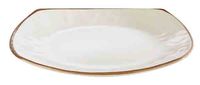 Teller oval LAGOON, 24 x 24 cm, H: 2,5 cm, Melamin, kupferfarbener Rand Teller oval LAGOON, 24 x 24 cm, H: 2,5 cm, Melamin, kupferfarbener Rand