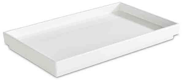 GN 1/4 Tablett ASIA PLUS 26,5 x 16,2 cm, H: 3 cm, Melamin, außen: weiss, matt