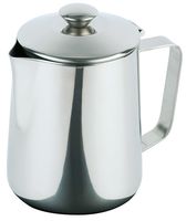 Kaffeekanne D: 8 cm, H: 11,5 cm, I: 0,35 ltr., Edelstahl, mit Klappdeckel Kaffeekanne D: 8 cm, H: 11,5 cm, I: 0,35 ltr., Edelstahl, mit Klappdeckel