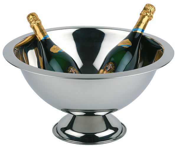 Champagnerkühler D: 45 / 21 cm, H: 23 cm, I: 12 ltr., Edelstahl, hochglanzpoliert