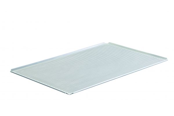 Lochblech GN 2/3, Aluminium, 4 Seien 45°, Lochung 3 mm, 354 x 325 mm