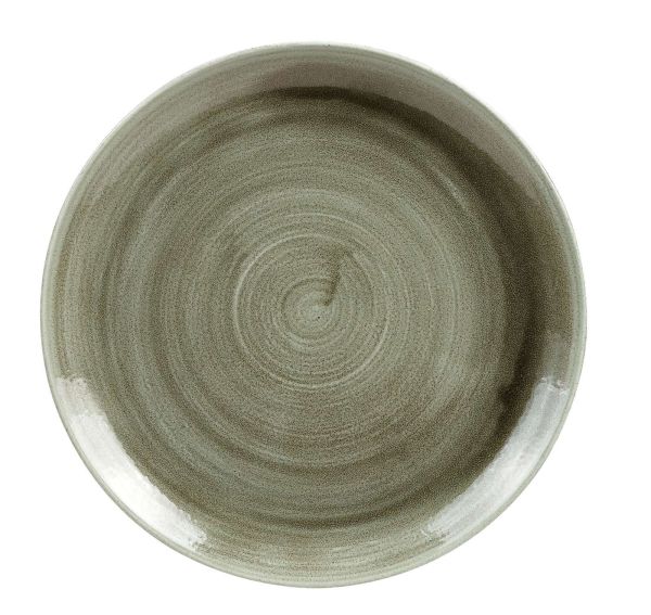 Churchill, Stonecast Patina : Burnished Green - Teller flach Coup, 26 cm