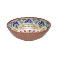 Schale ARABESQUE, Melamin,D: 24 cm, H: 7 cm, I: 1,5 ltr., innen: Dekor, aussen: Terrakottaoptik Schale ARABESQUE, Melamin,D: 24 cm, H: 7 cm, I: 1,5 ltr., innen: Dekor, aussen: Terrakottaoptik