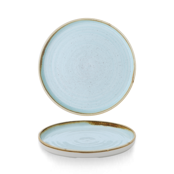 Churchill, Stonecast : Duck Egg Blue - Teller flach m. erhöhten Rand, 21 x 2 cm