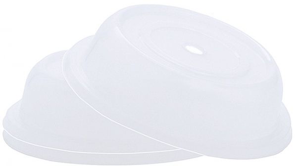Tellerglocke, transparent, mit Griffloch, Polypropylen, D: 22 cm, H: 6 cm
