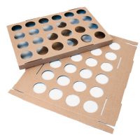 Muffin-Form-Verbund für TULPE aus Karton, 580 x 390 x 35 mm Muffin-Form-Verbund für TULPE aus Karton, 580 x 390 x 35 mm