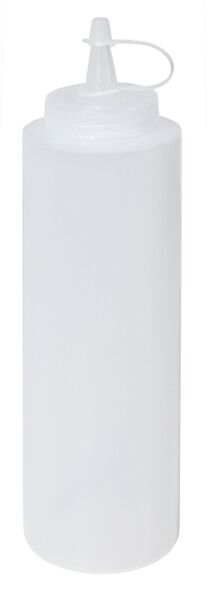 Quetschflasche neutral, I: 0,35 ltr., D: 5,5 cm, H: 21 cm, PE