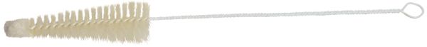 Sektglasbürste, weißer Stahldraht mit Öse, Naturborsten, L: 28 cm, D: 3 - 1 cm