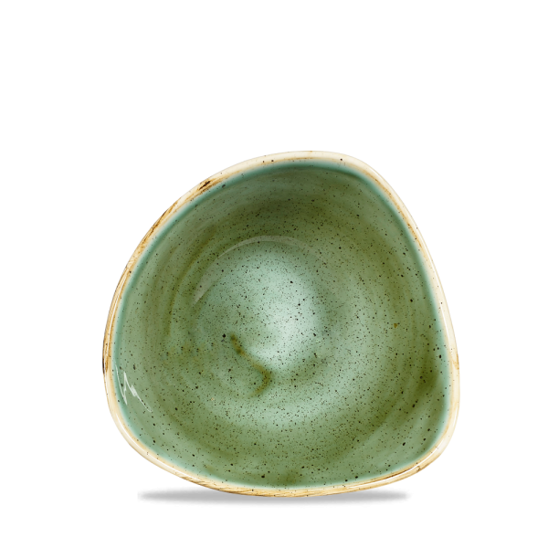 Churchill, Stonecast : Samphire Green - Schale dreieckig, 15,3 cm/ 0,26 ltr.