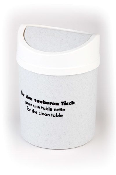 Tischeimer D: 12 cm, H: 18 cm, 1,4 ltr., SAN weiss / Granit
