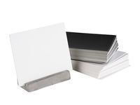 Kartenhalter, 2er Set, Beton, mit 15 schwarzen u. 15 weissen Karten, B x L: 8 x 3,5 cm, H: 6 cm Kartenhalter, 2er Set, Beton, mit 15 schwarzen u. 15 weissen Karten, B x L: 8 x 3,5 cm, H: 6 cm