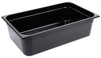 GN-Behälter 1/1, Polycarbonat schwarz, 53 x 32,5 cm, Tiefe: 150 mm, I: 19,5 ltr. GN-Behälter 1/1, Polycarbonat schwarz, 53 x 32,5 cm, Tiefe: 150 mm, I: 19,5 ltr.