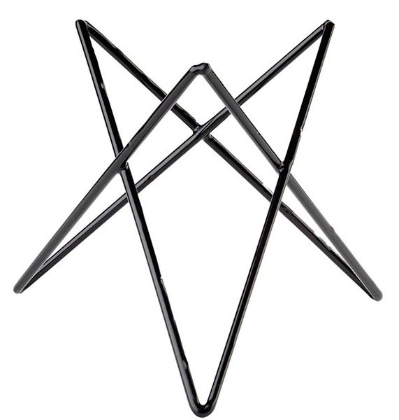 Buffetständer PRISMA, D: 26 cm, H: 20 cm, Metall, schwarz ummantelt