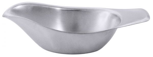 Sauciere ohne Fuß, stapelbar, Edelstahl, I: 0,1 ltr., H: 3 cm, L: 15,5 cm
