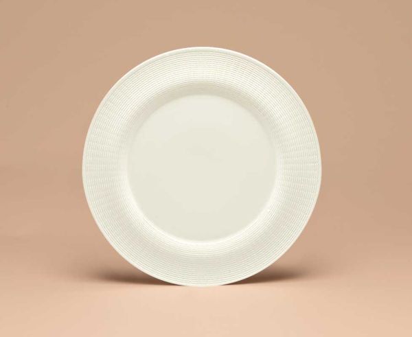 Schönwald, Generation - Teller, flach, Fahne, Relief, creme, uni, 24 cm