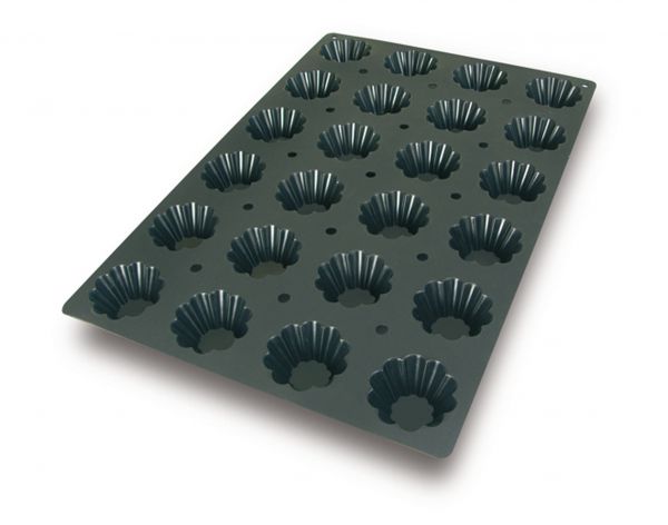 Silikon - Backform 400 x 600 mm, Brioche, 24 x 84 ml, D: 79 mm, H: 35 mm